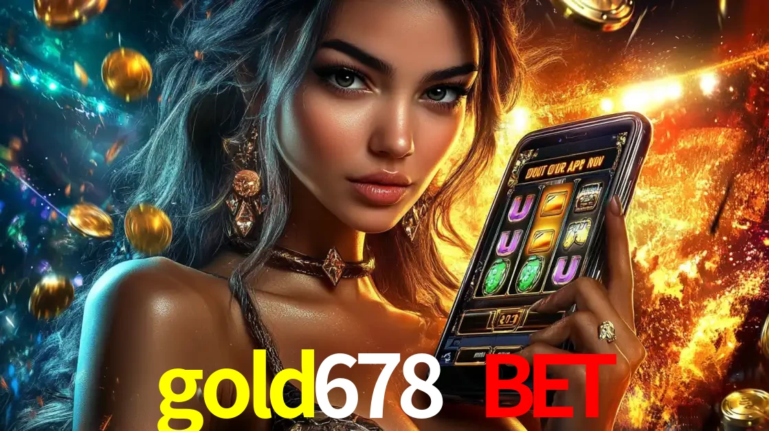 Mulher elegante mostrando um jogo de caça-níqueis em seu smartphone, destacando a experiência de cassino móvel oferecida pelo aplicativo gold678 bet.
